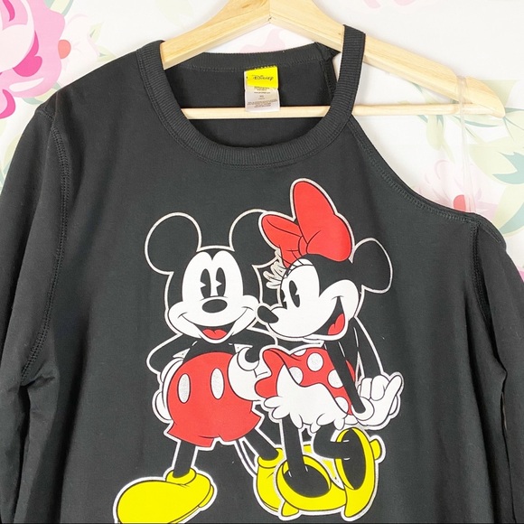 NEW Disney Black Mickey Minnie Mouse Sweater XL - Picture 3 of 8